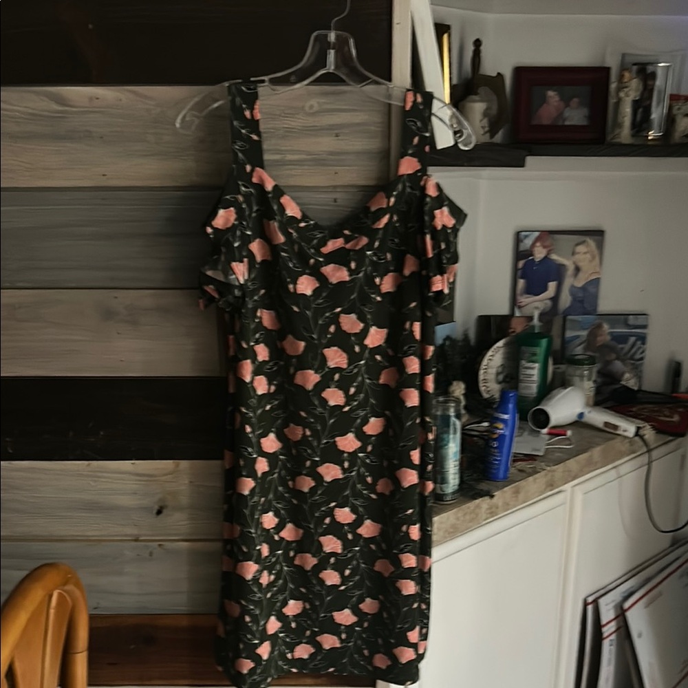 Black and Pink Spaghetti Strap Sheath Mini Dress